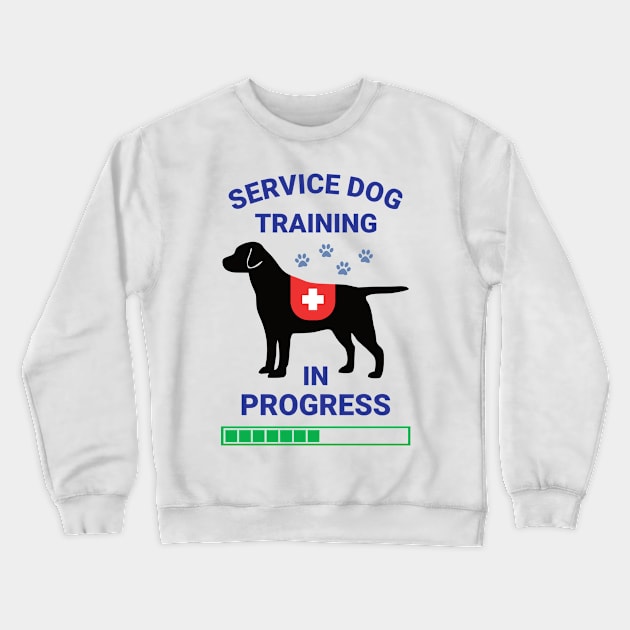 Black Lab Service Dog in Training Crewneck Sweatshirt by RogerTheCat